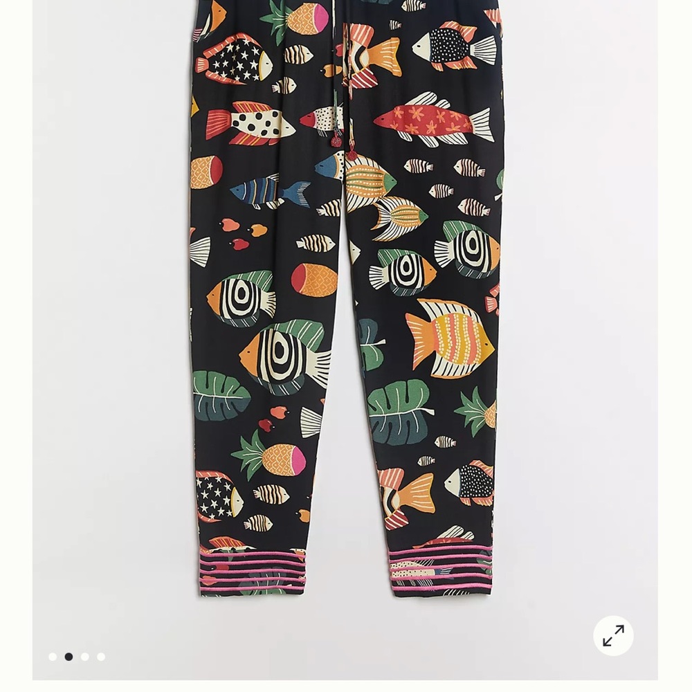 🆕  Anthropologie Farm Rio Sealife Drawstring Pants - Picture 9 of 13